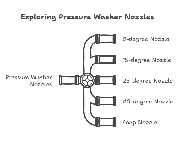 types of pressure washer nozzles