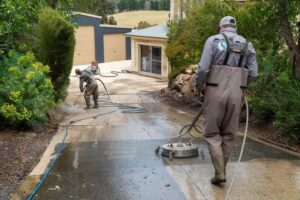 Karcher pressure washer stored properly for maintenance and future use.